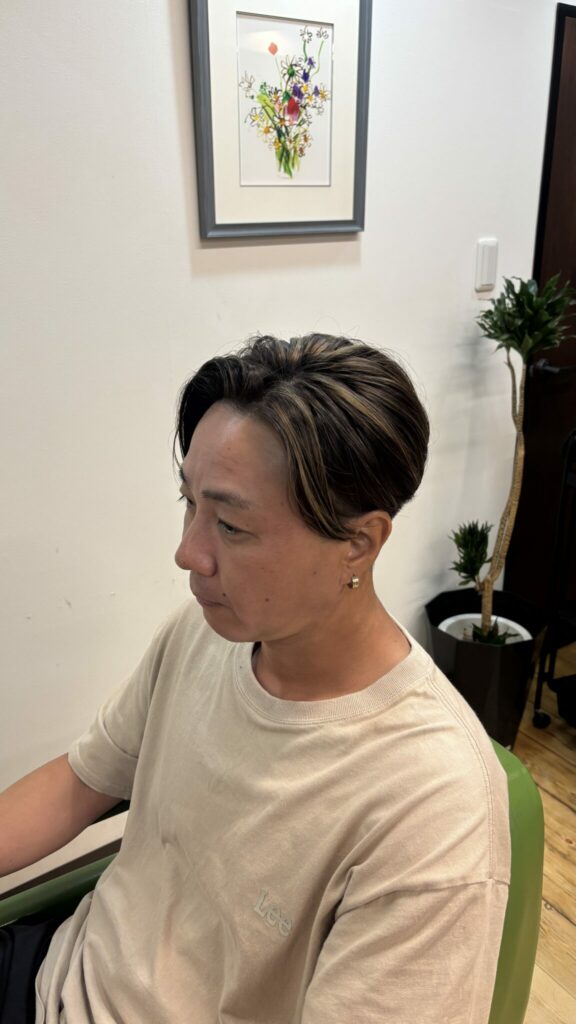 白髪ぼかしハイライトカラー